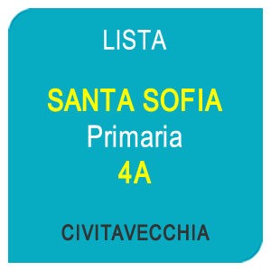 Lista SANTA SOFIA Primaria 4A - Civitavecchia RM