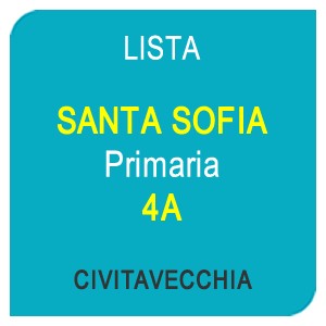 Online la lista “SANTA SOFIA” Scuola Primaria 4A – CIVITAVECCHIA (RM)
